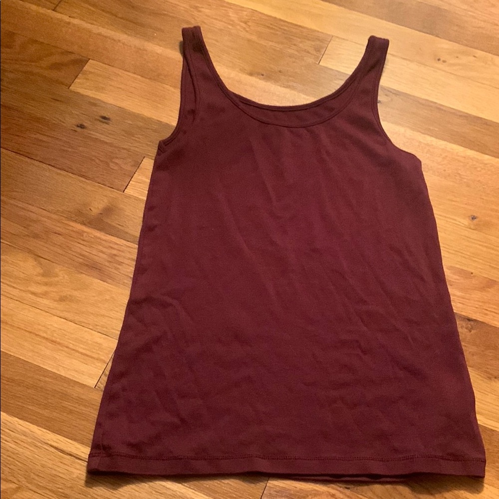 Women's A New Day Maroon Scoop Neck Tank Top, Size M